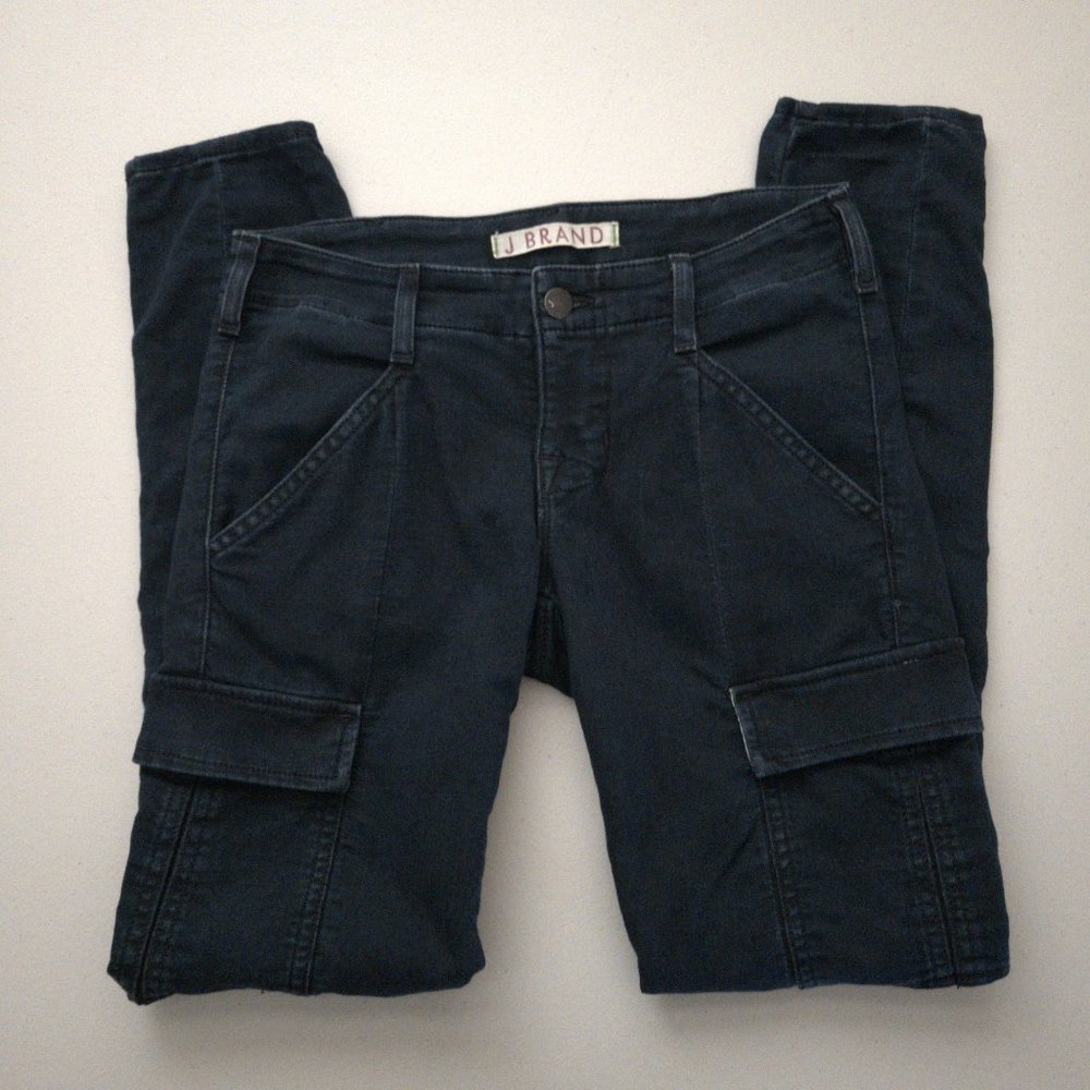 J Brand Navy Cargo pants with zipper ankle